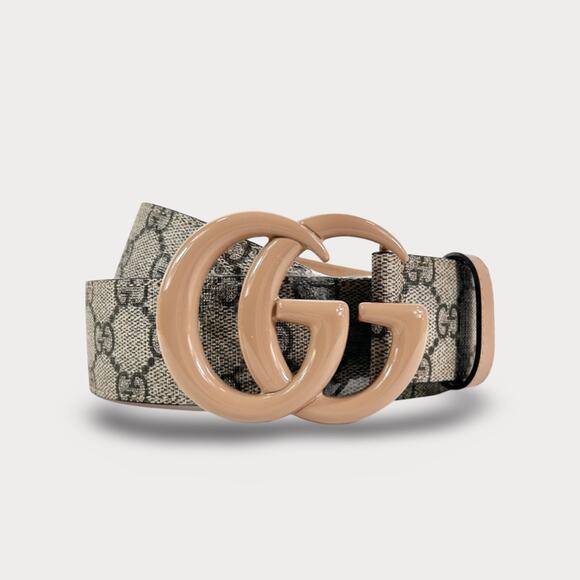Gucci GG Marmont Monogram Belt Beige 95 38 - Picture 1 of 4